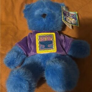 Blue and Purple Plush Bear Toy